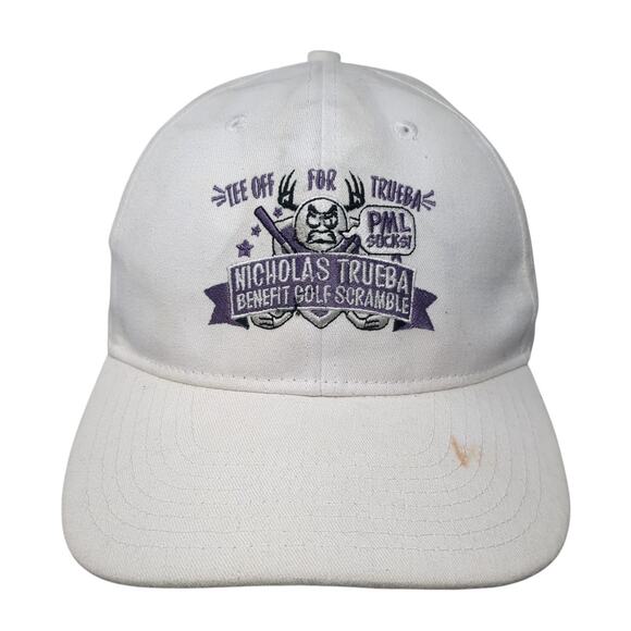 Tee Off For Nicholas Trueba Benefit Golf Scramble Baseball Cap White One Size - Picture 1 of 8